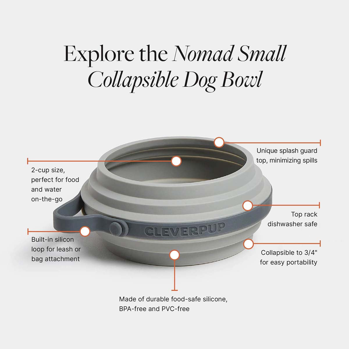 Nomad Collapsible Dog Bowl – Cleverpup